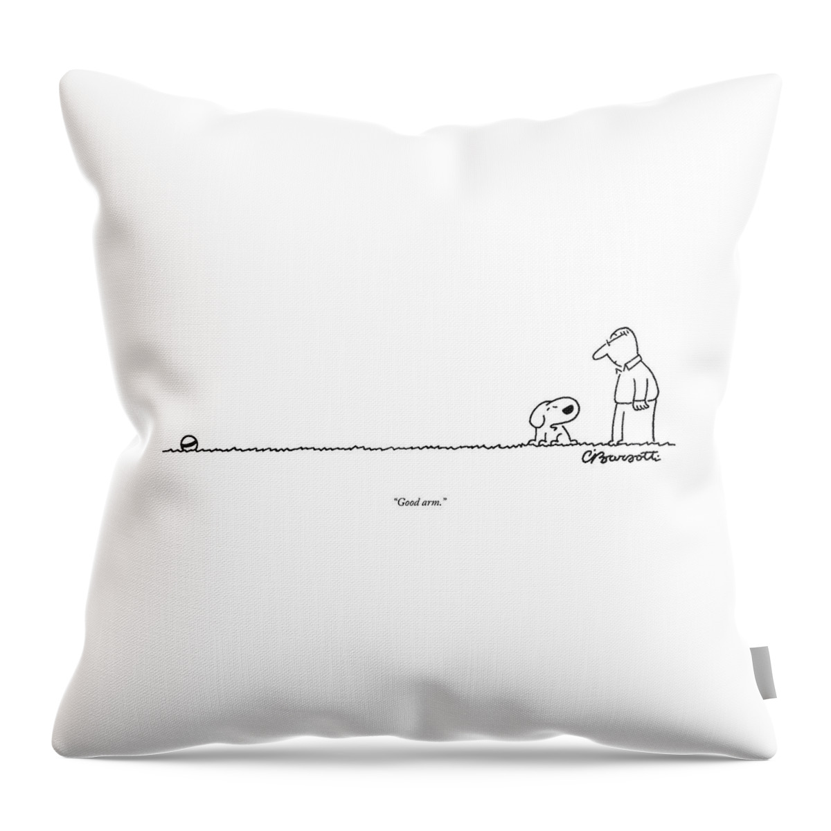 A Dog Speaks To A Man Throw Pillow
