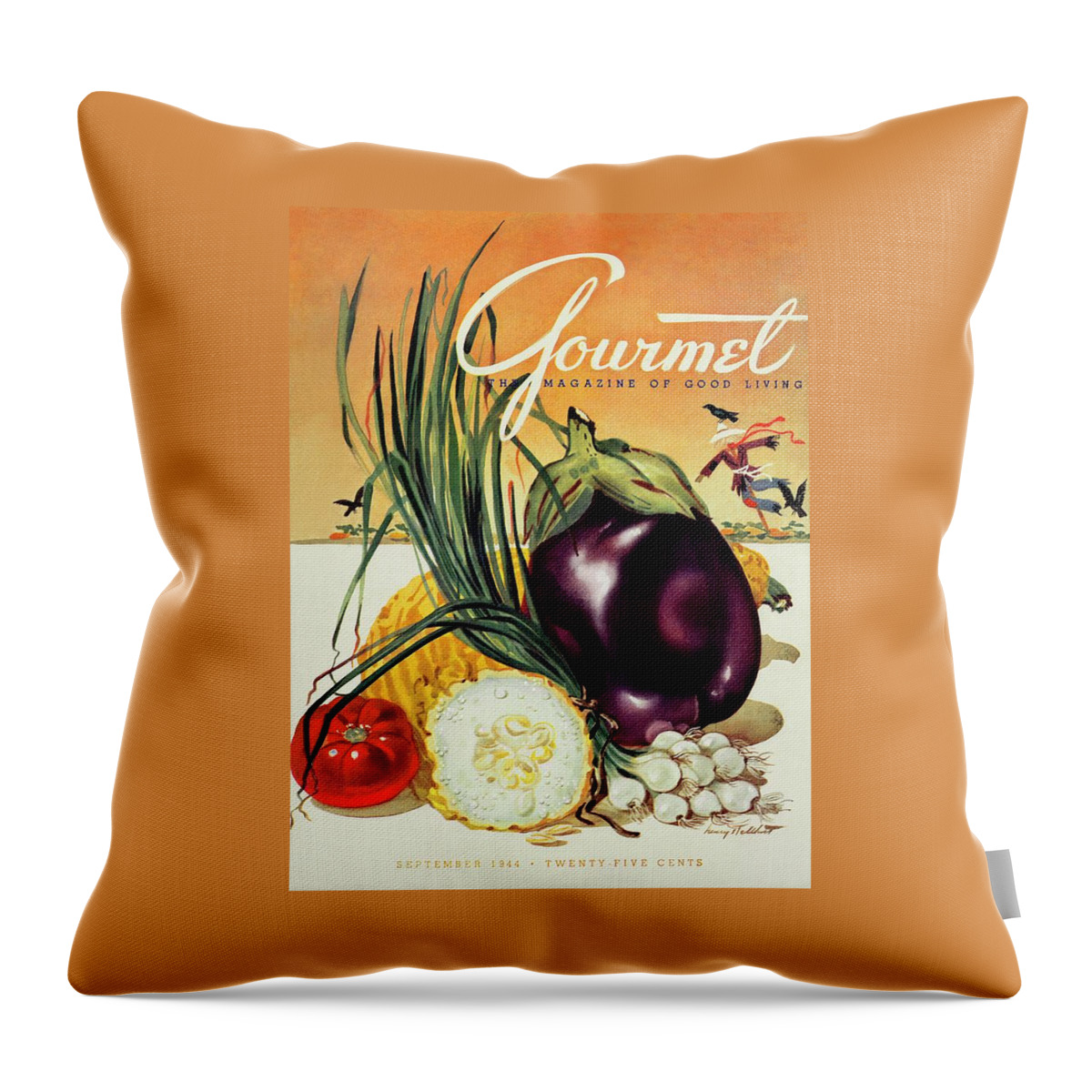 A Gourmet Cover Of Vegetables Throw Pillow