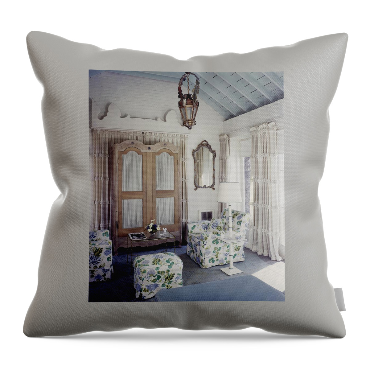 A Guest Room At Hickory Hill Throw Pillow