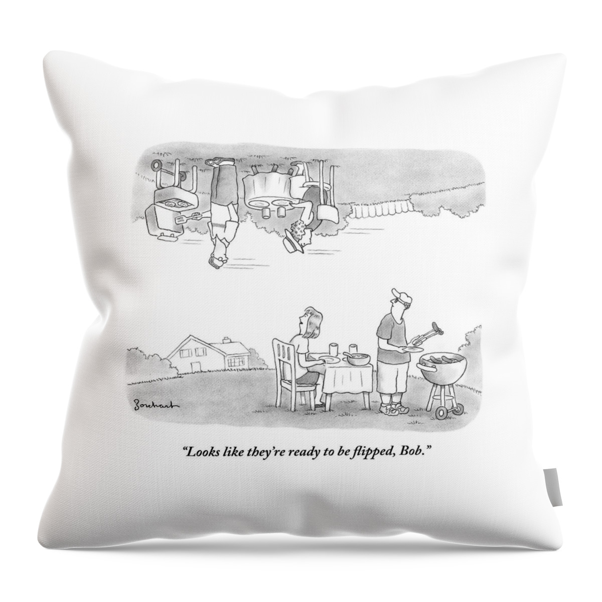 A Husband And Wife Throw Pillow