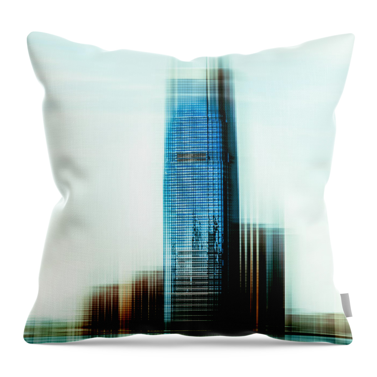 Nyc Throw Pillow featuring the photograph A look to New Jersey II - steel by Hannes Cmarits