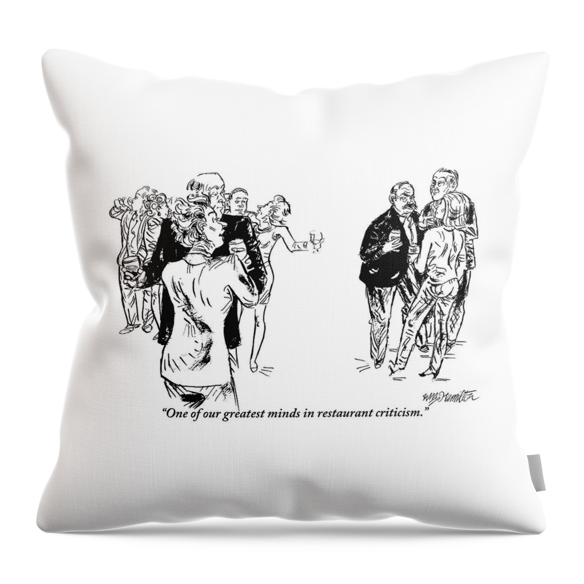 A Man And A Woman Are Seen Speaking With Each Throw Pillow