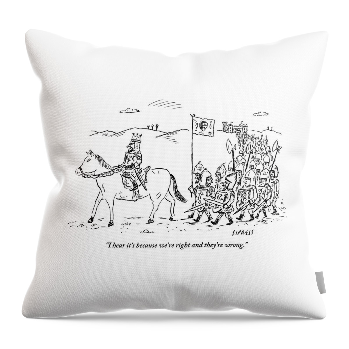 A Medieval Army Leaves A Castle On Foot Led Throw Pillow