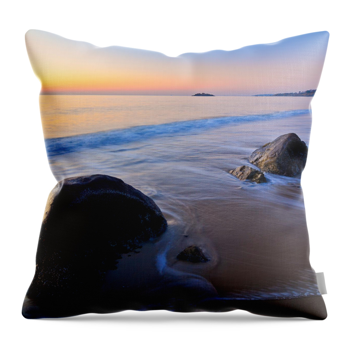 Sunrise Throw Pillow featuring the photograph A New Day Singing Beach by Michael Hubley