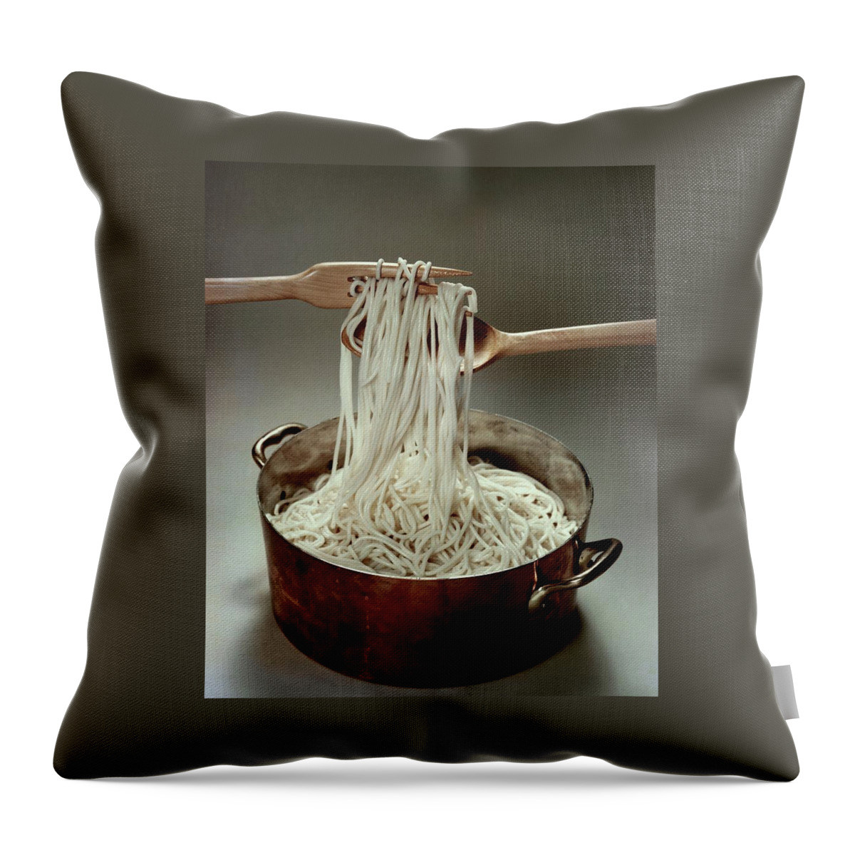 A Pot Of Spaghetti Throw Pillow