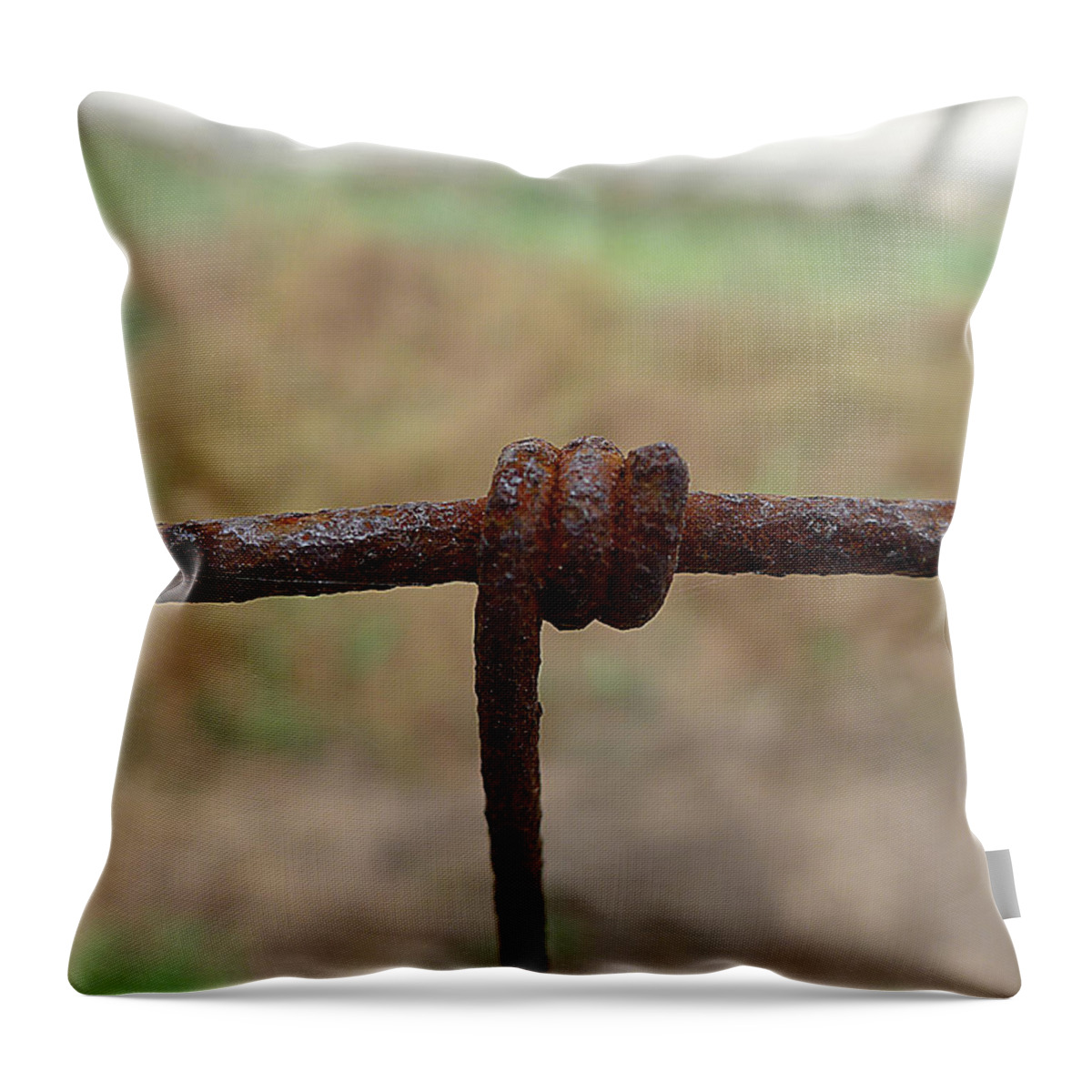 Richard Reeve Throw Pillow featuring the photograph A Twist of Wire by Richard Reeve