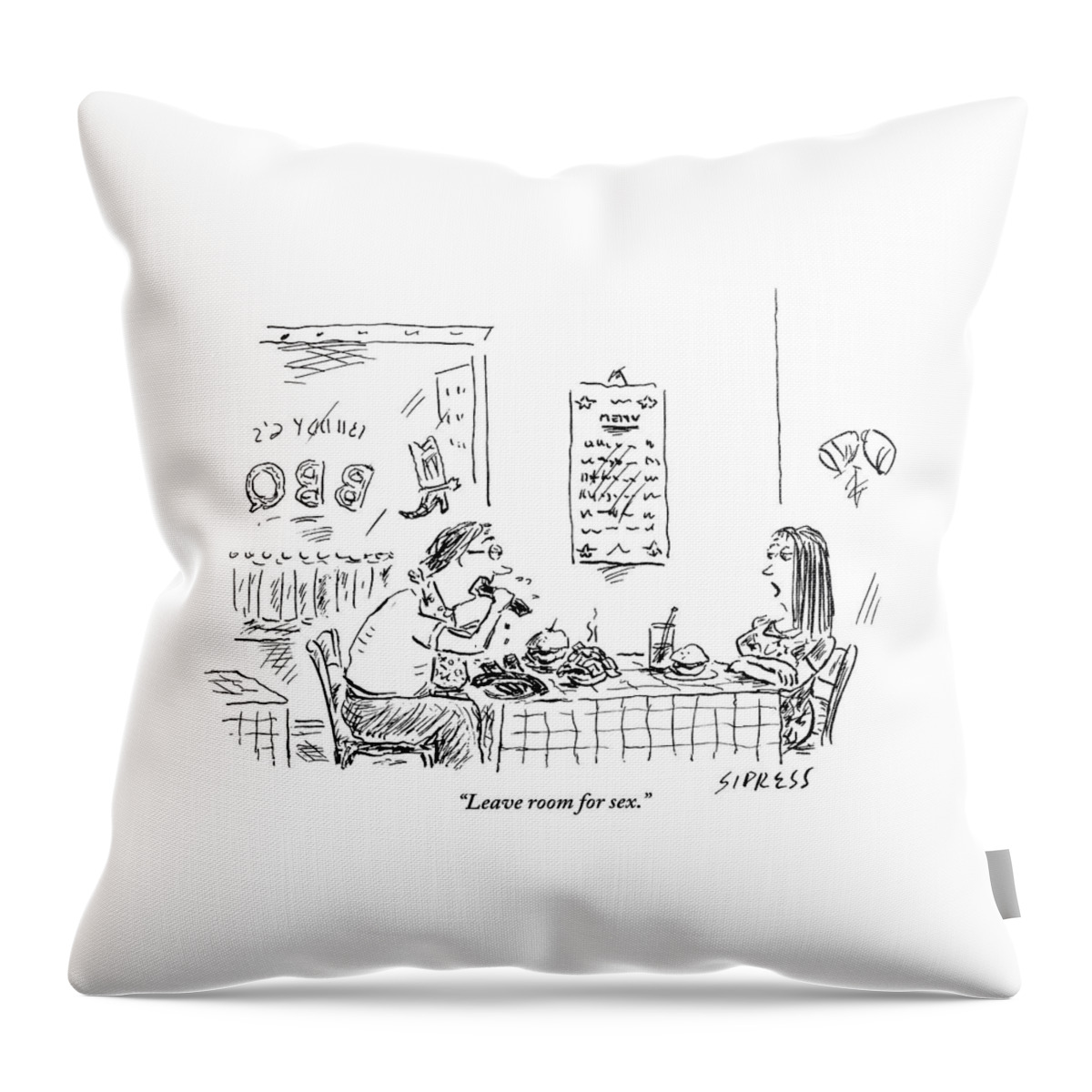 A Woman With Her Arms Crossed Addresses Throw Pillow