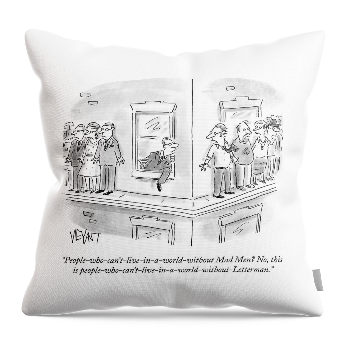 A World Without Letterman Throw Pillow