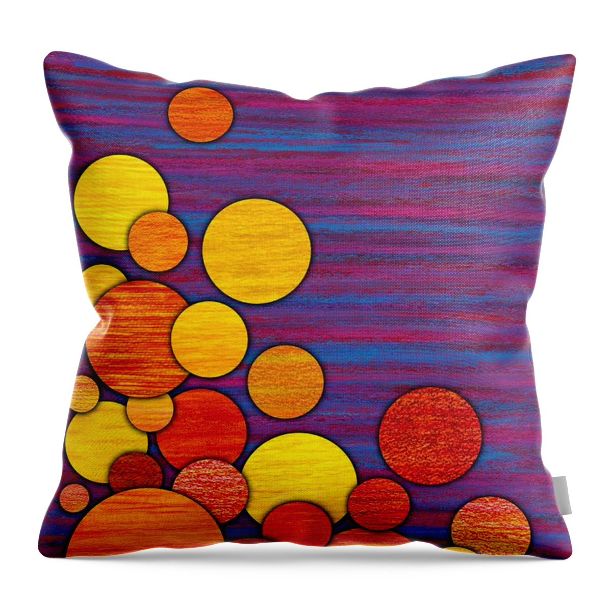 Colored Pencil Throw Pillow featuring the painting Accumulation by David K Small