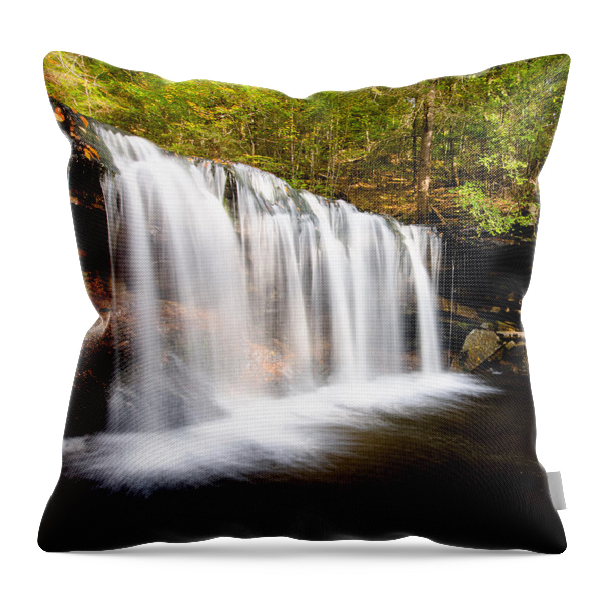 Cascade Waterfalls Throw Pillow featuring the photograph Across the Ledge Waterfall by Crystal Wightman
