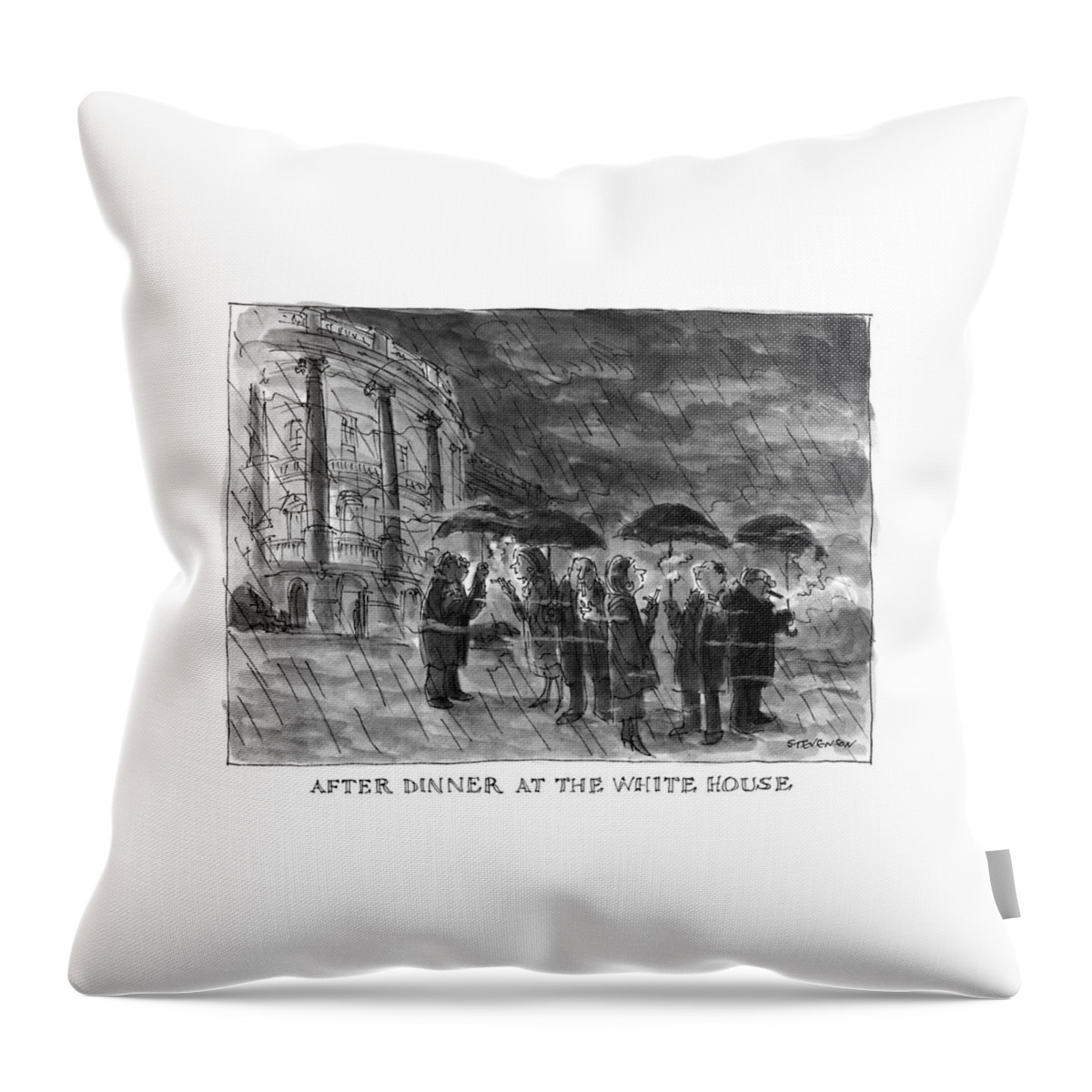 After Dinner At The White House Throw Pillow