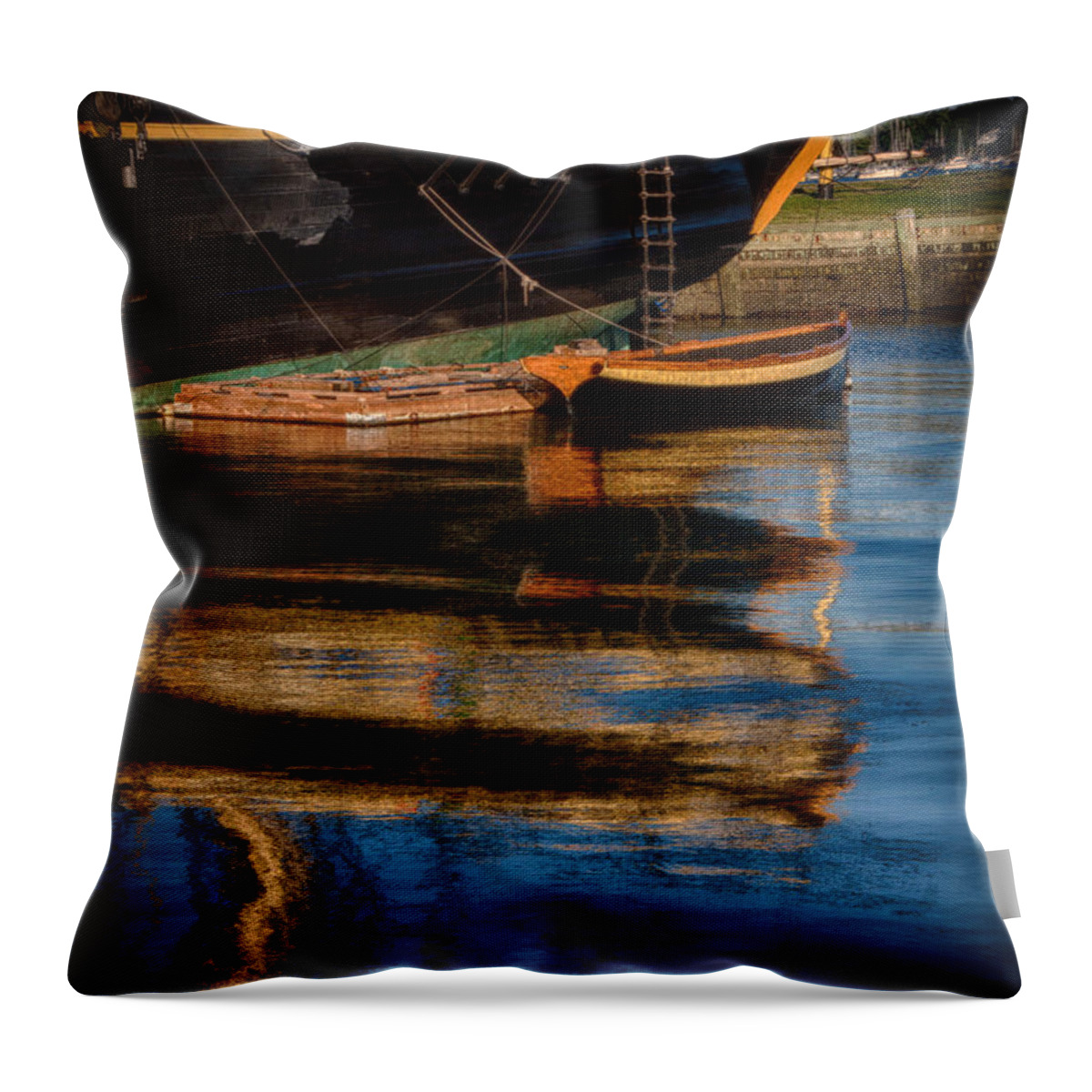 Salem Throw Pillow featuring the photograph Afternoon Friendship reflection by Jeff Folger