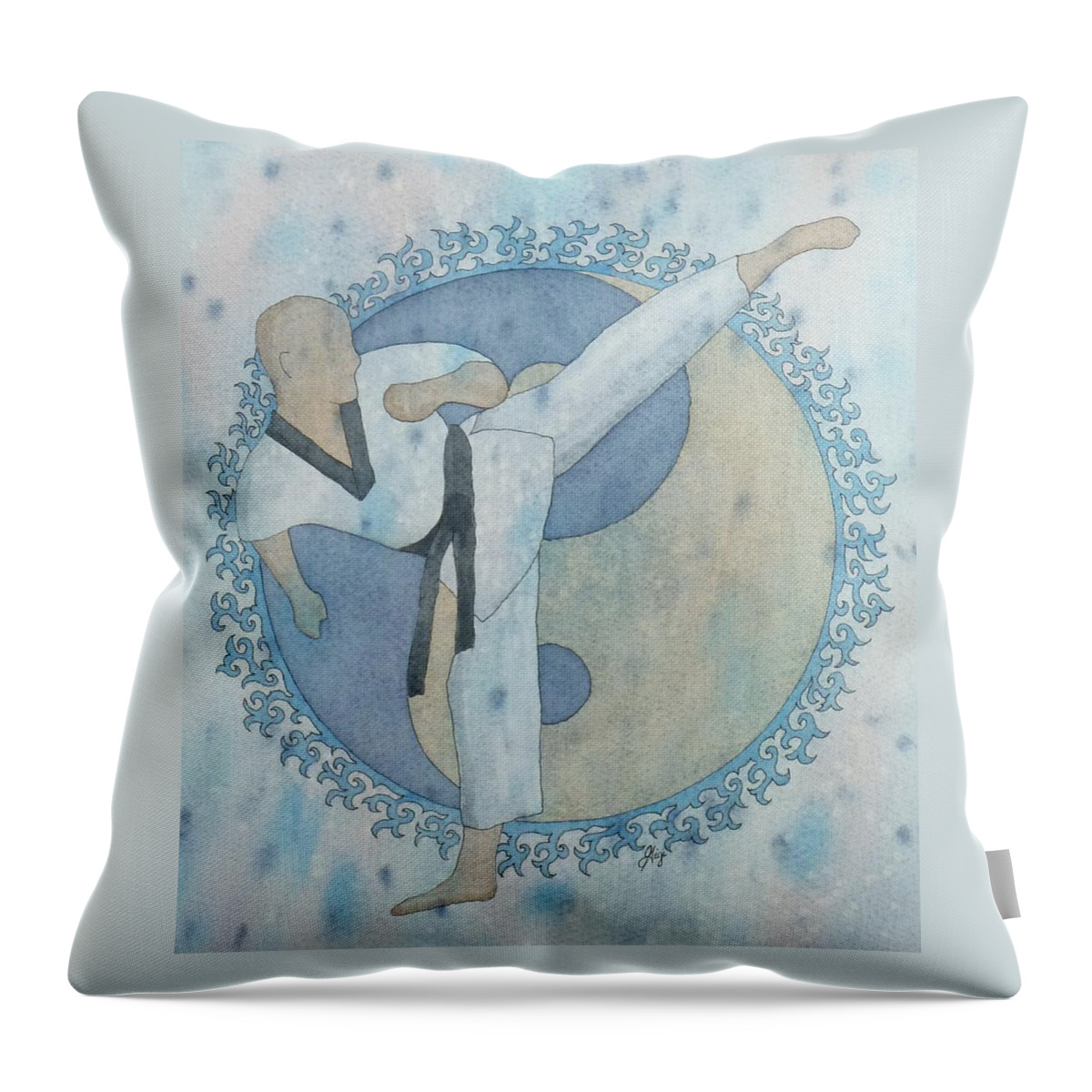 Sidekick Throw Pillow featuring the painting Aim High by Gigi Dequanne