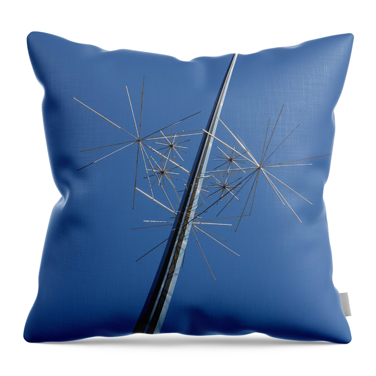 Air And Space Museum Throw Pillow featuring the photograph Air and Space Museum Art Spire by Kenny Glover