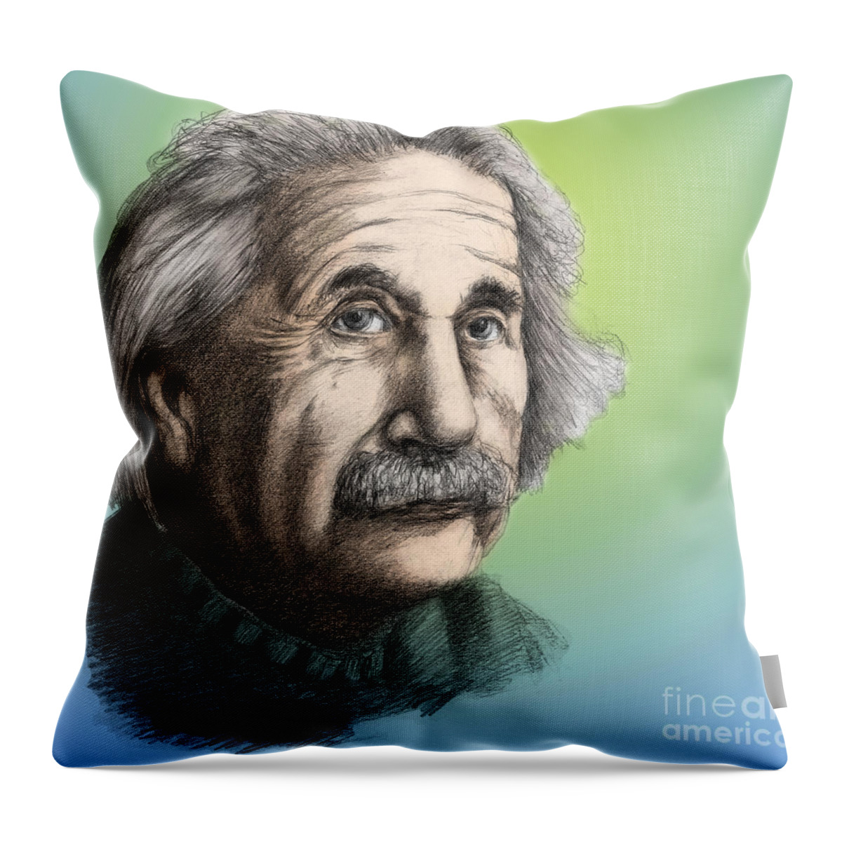 Science Throw Pillow featuring the photograph Albert Einstein, German-american by Spencer Sutton