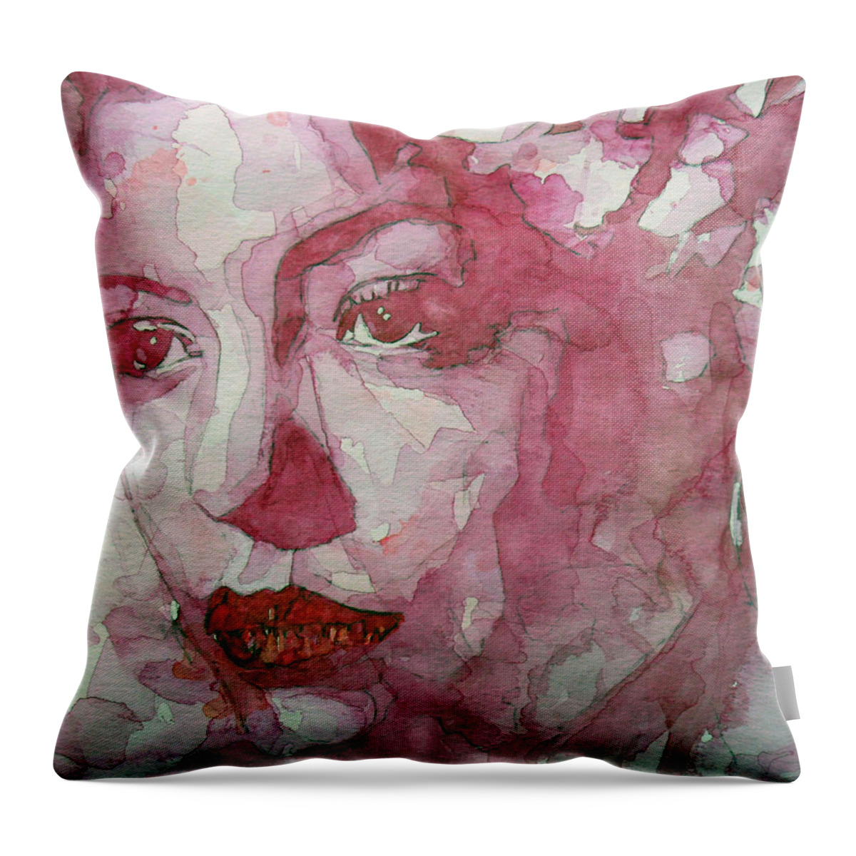 Billie Holiday Throw Pillow featuring the painting All Of Me by Paul Lovering