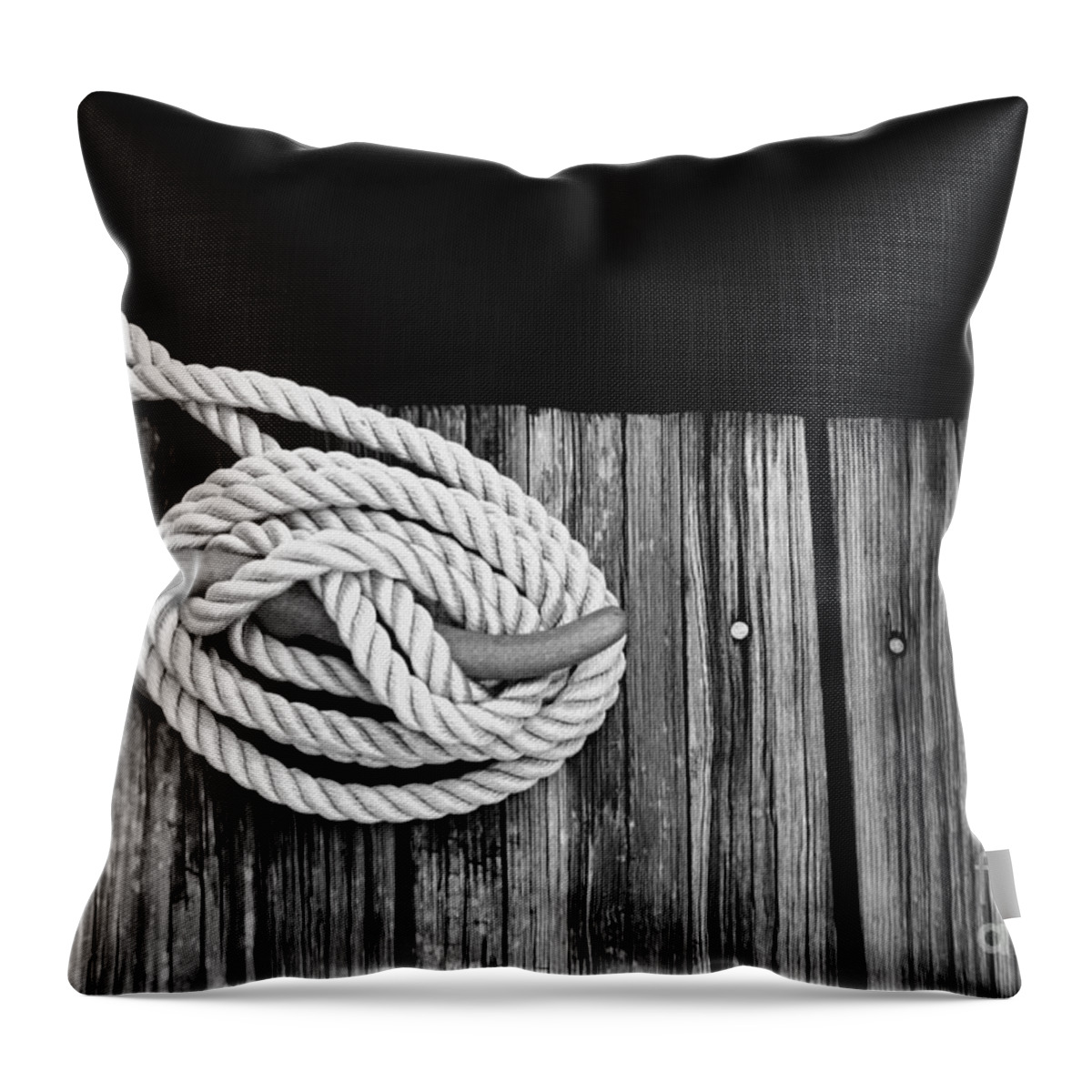 Dock Throw Pillow featuring the photograph All Secured by Jayne Carney