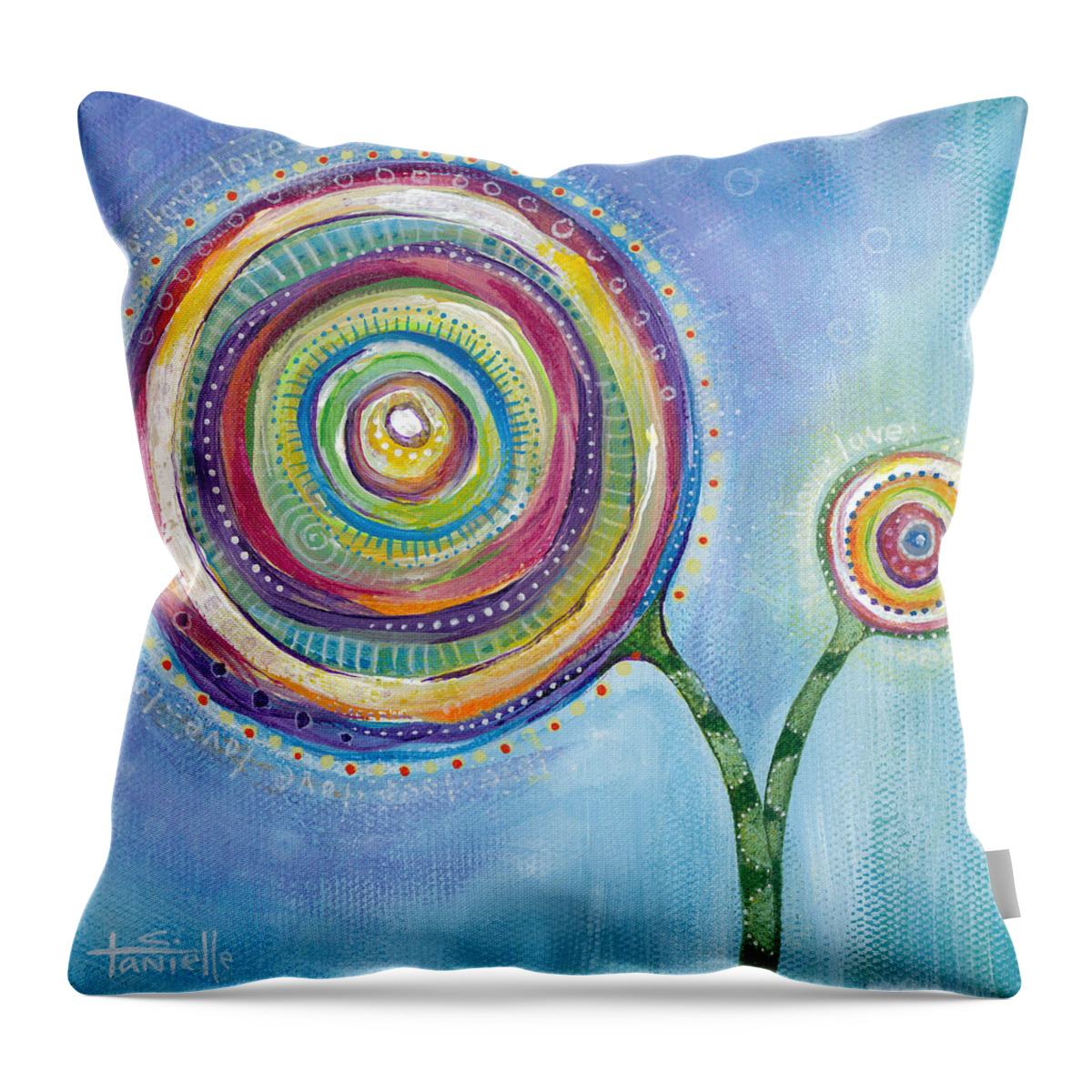 Hope Throw Pillow featuring the painting All You Need Is Love by Tanielle Childers