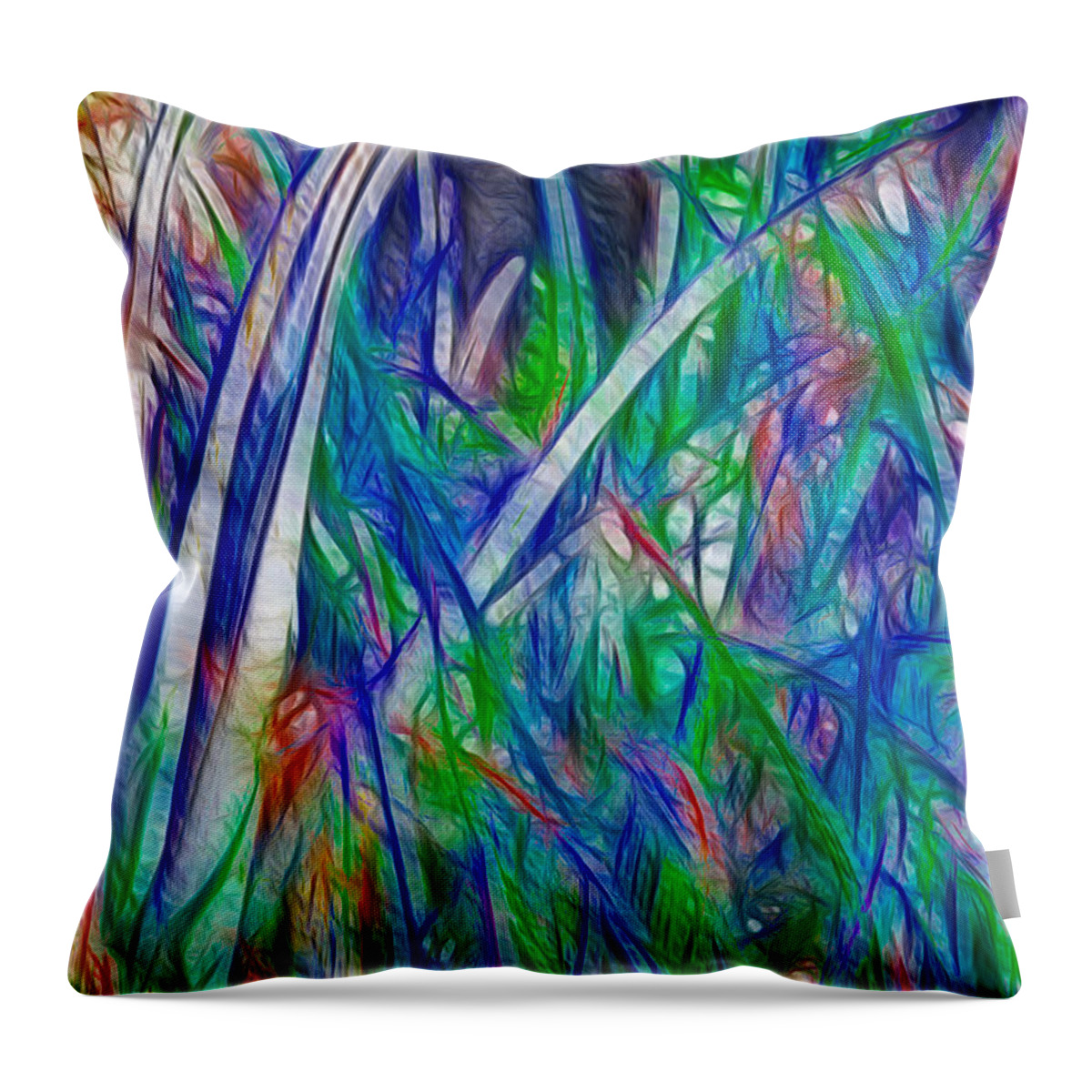 Nature Throw Pillow featuring the painting Aloe Abstract by Omaste Witkowski