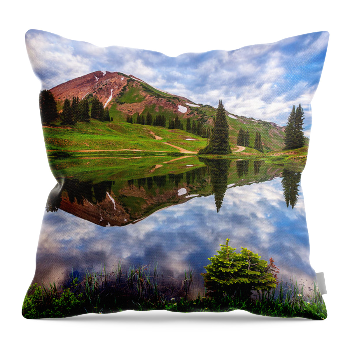 Colorado Throw Pillow featuring the photograph Alpine Morning by Darren White