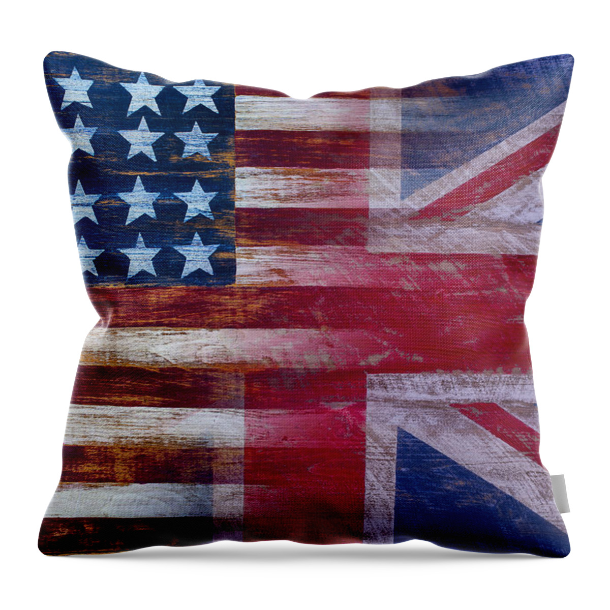 American Throw Pillow featuring the photograph American British Flag by Garry Gay