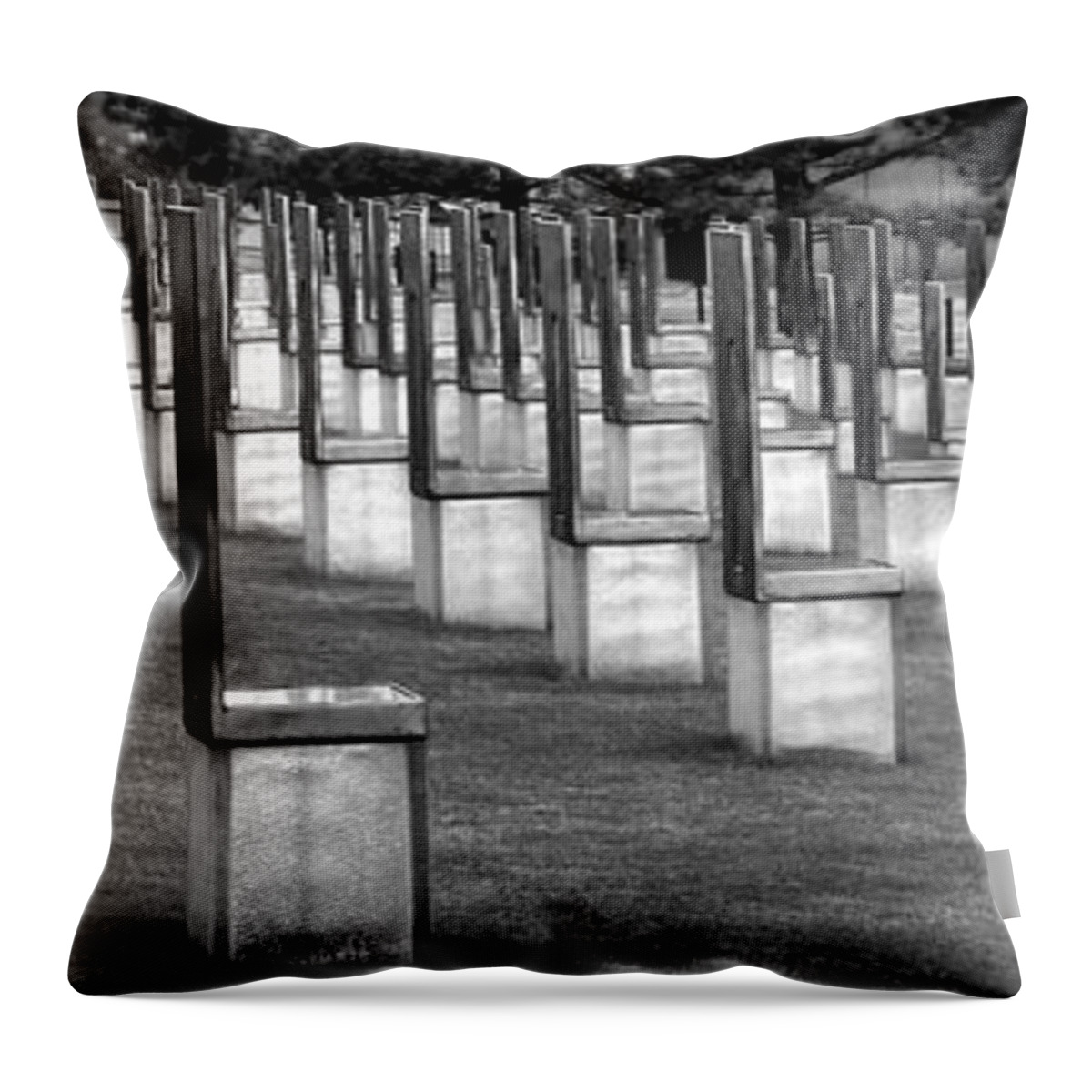 Tragic Throw Pillow featuring the photograph American Tragedy by T Lowry Wilson