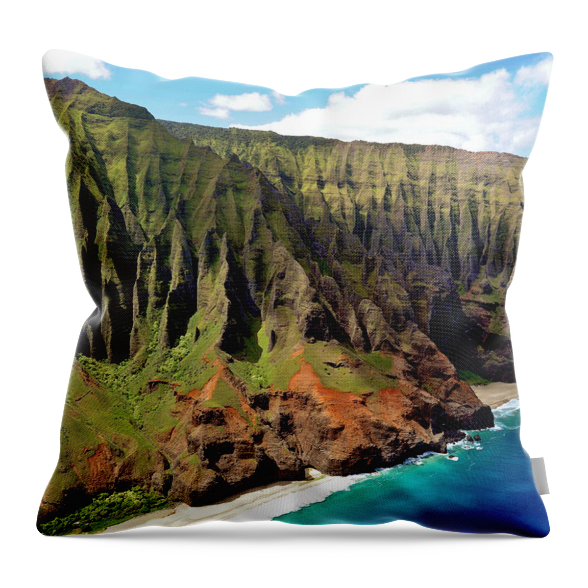 Landscape Throw Pillow featuring the photograph Ancestral Towers by Richard Gehlbach