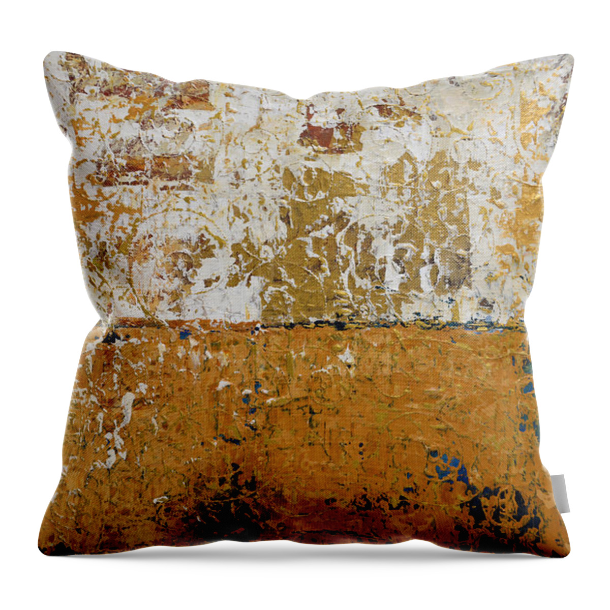Landscape Throw Pillow featuring the painting Architectural Elements by Linda Bailey