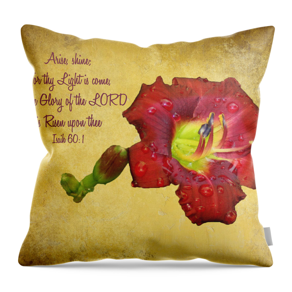 Flower Throw Pillow featuring the photograph Arise Shine by Bill Barber