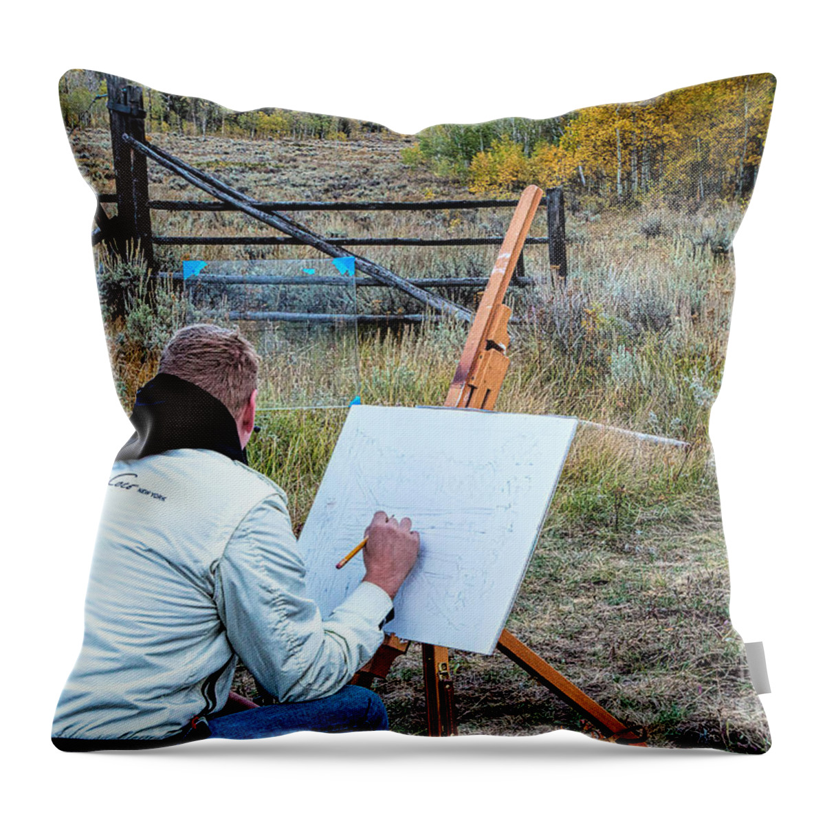 Autumn Colors Throw Pillow featuring the photograph Artist Point by Jim Garrison