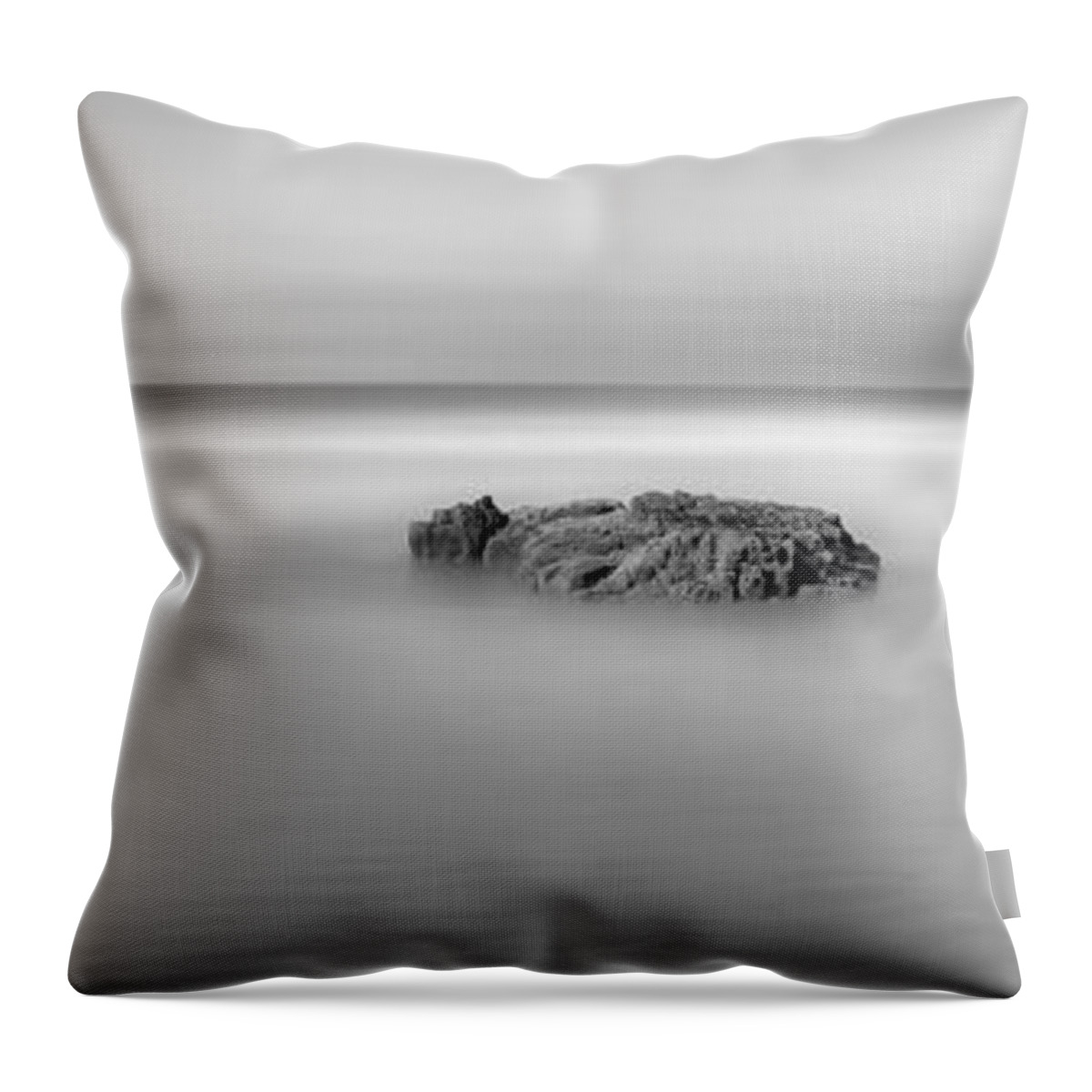 Atlantic Throw Pillow featuring the photograph Little rocks off Downhill by Nigel R Bell