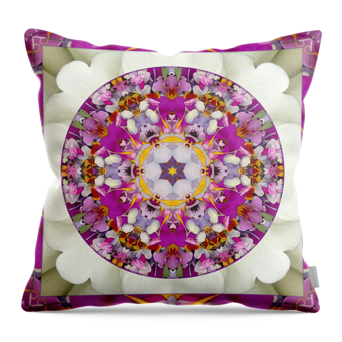 Meditation Healing Art Throw Pillow featuring the photograph Aura of Joy by Bell And Todd