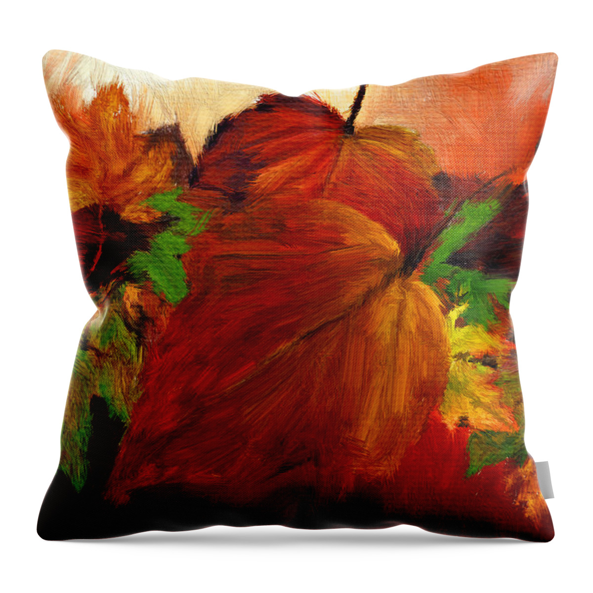 Four Seasons Throw Pillow featuring the digital art Autumn Passion by Lourry Legarde