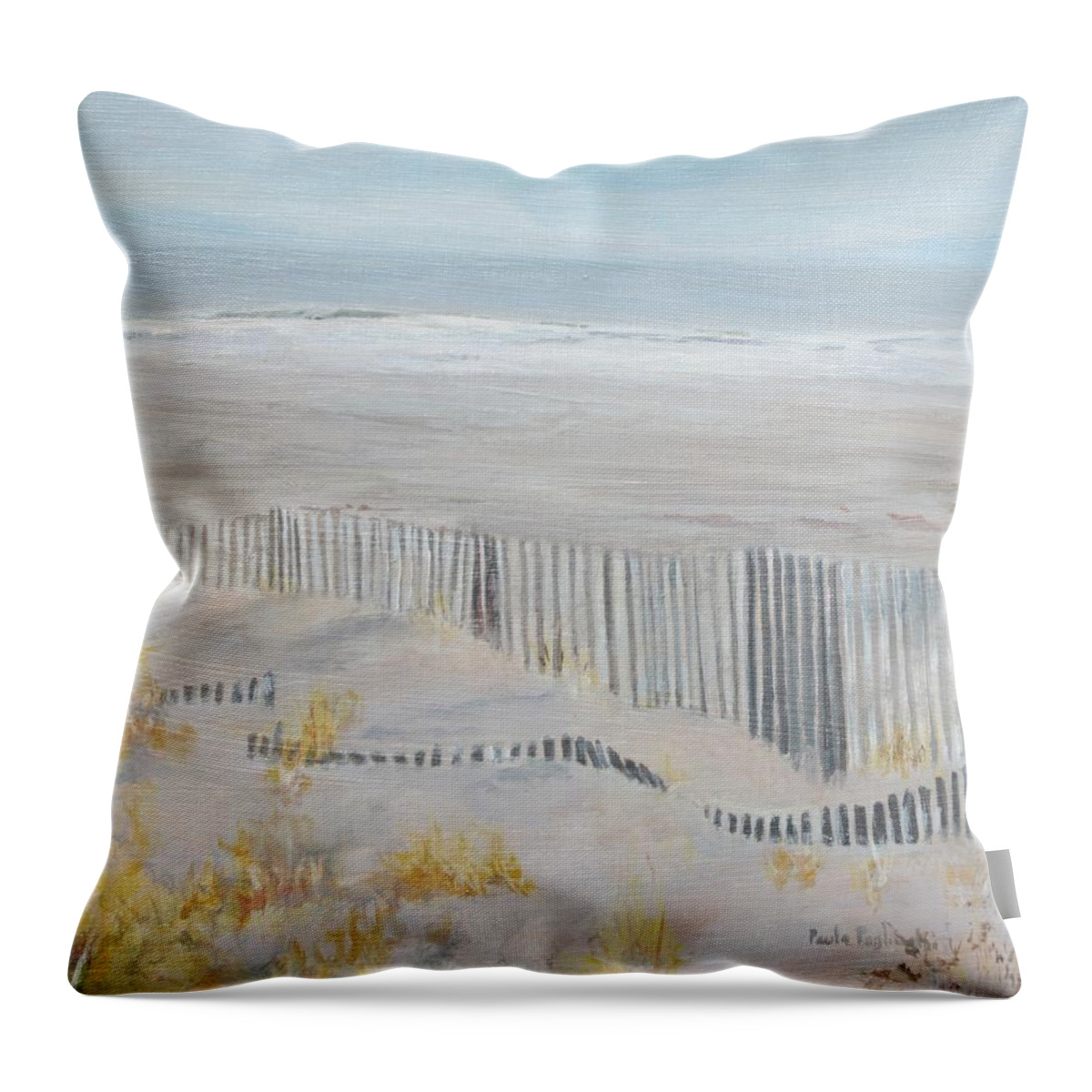 Avalon Throw Pillow featuring the painting Avalon Morning by Paula Pagliughi