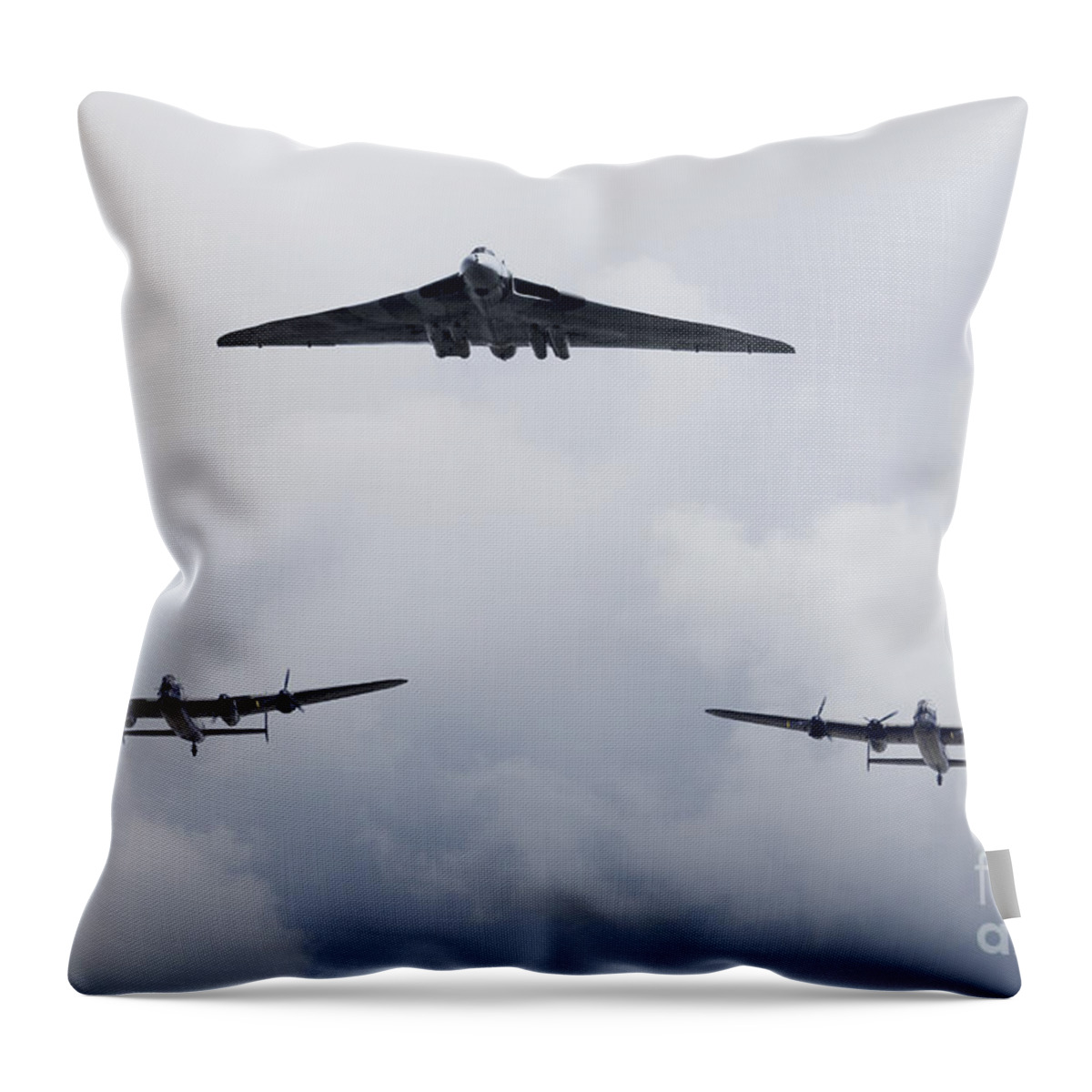‪avro Throw Pillow featuring the digital art Avro Day by Airpower Art