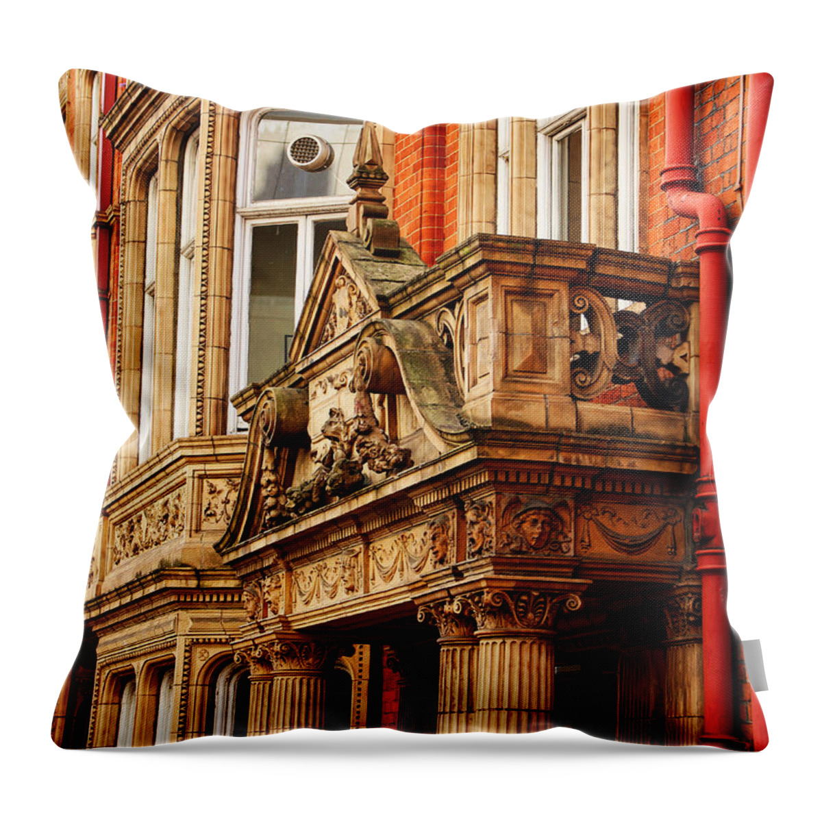 Balcony Throw Pillow featuring the photograph Balcony on Surrey Street by Nicky Jameson