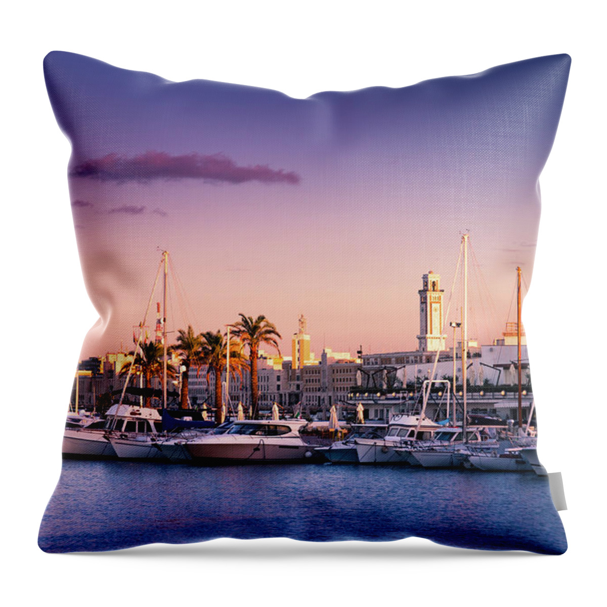Tranquility Throw Pillow featuring the photograph Bari, Italy by Marko Cvejic