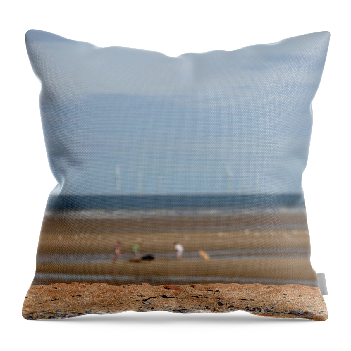 Hilbre Throw Pillow featuring the photograph Beach by Spikey Mouse Photography