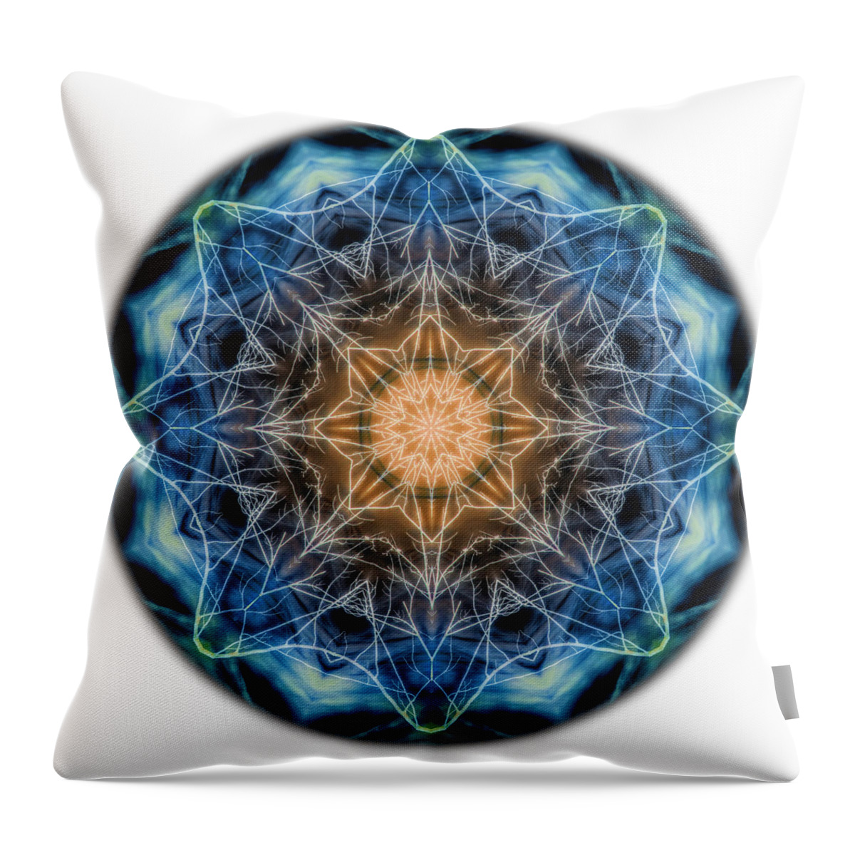 Mandala Throw Pillow featuring the photograph Beat of the World Mandala by Beth Sawickie