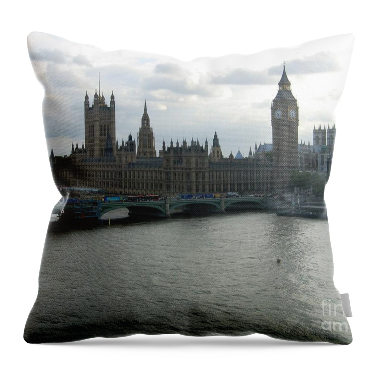 Houses Of Parliament Throw Pillow featuring the photograph Beauty In Silhouette by Denise Railey
