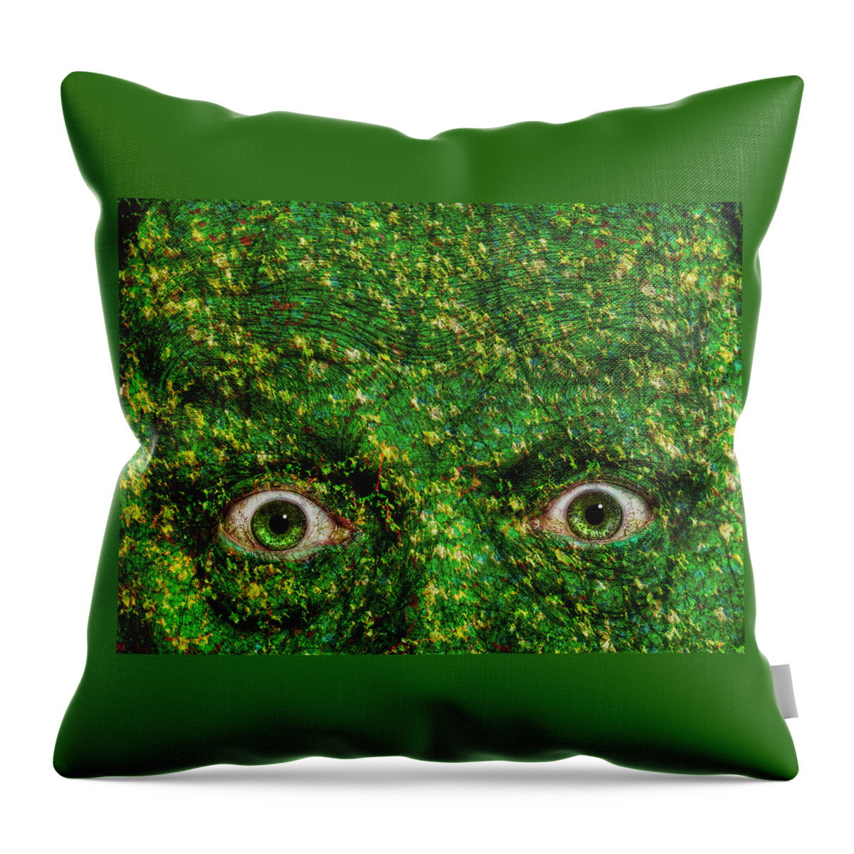Digital Throw Pillow featuring the painting Becoming Aware by Rick Mosher