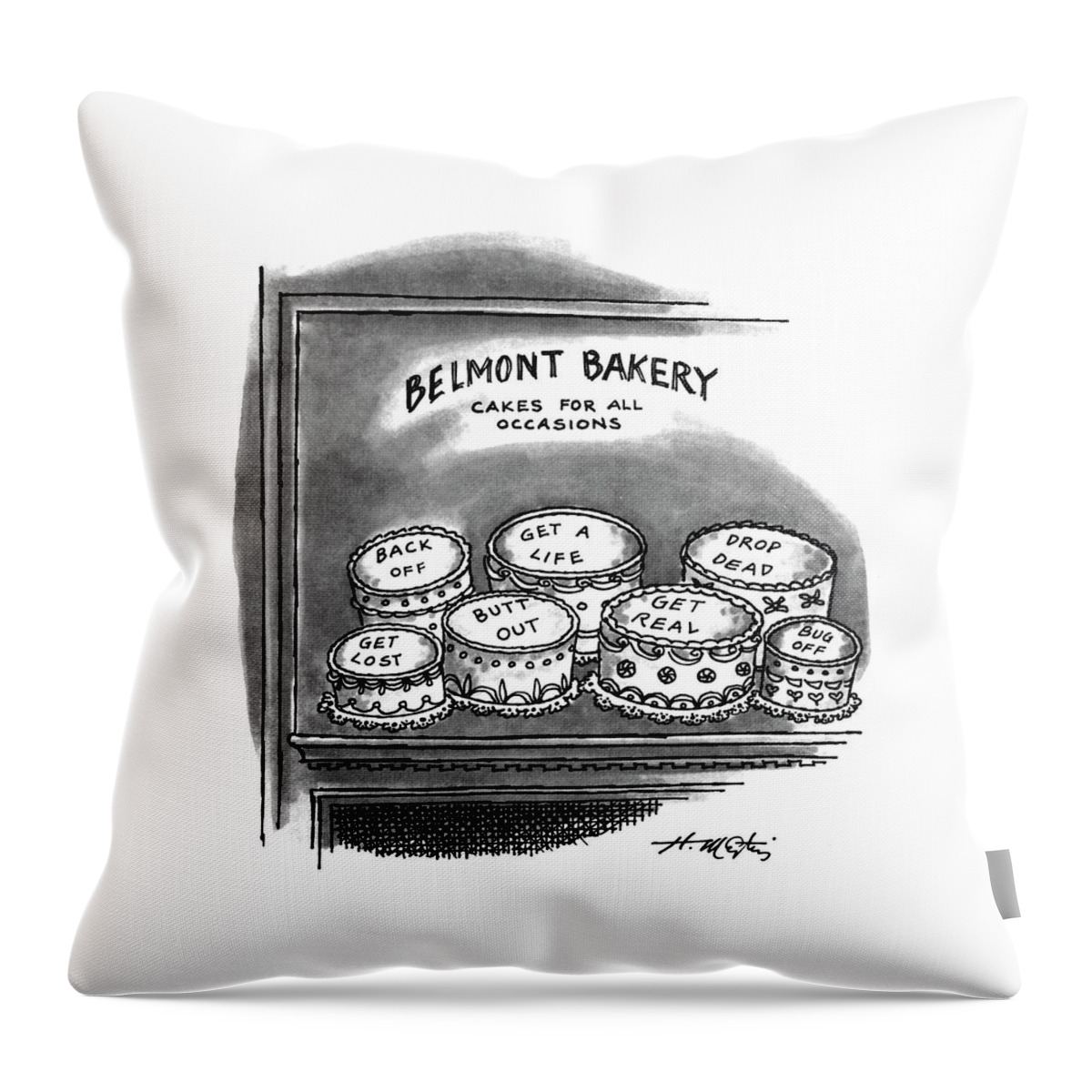 Belmont Bakery Cakes For All Occasions Throw Pillow