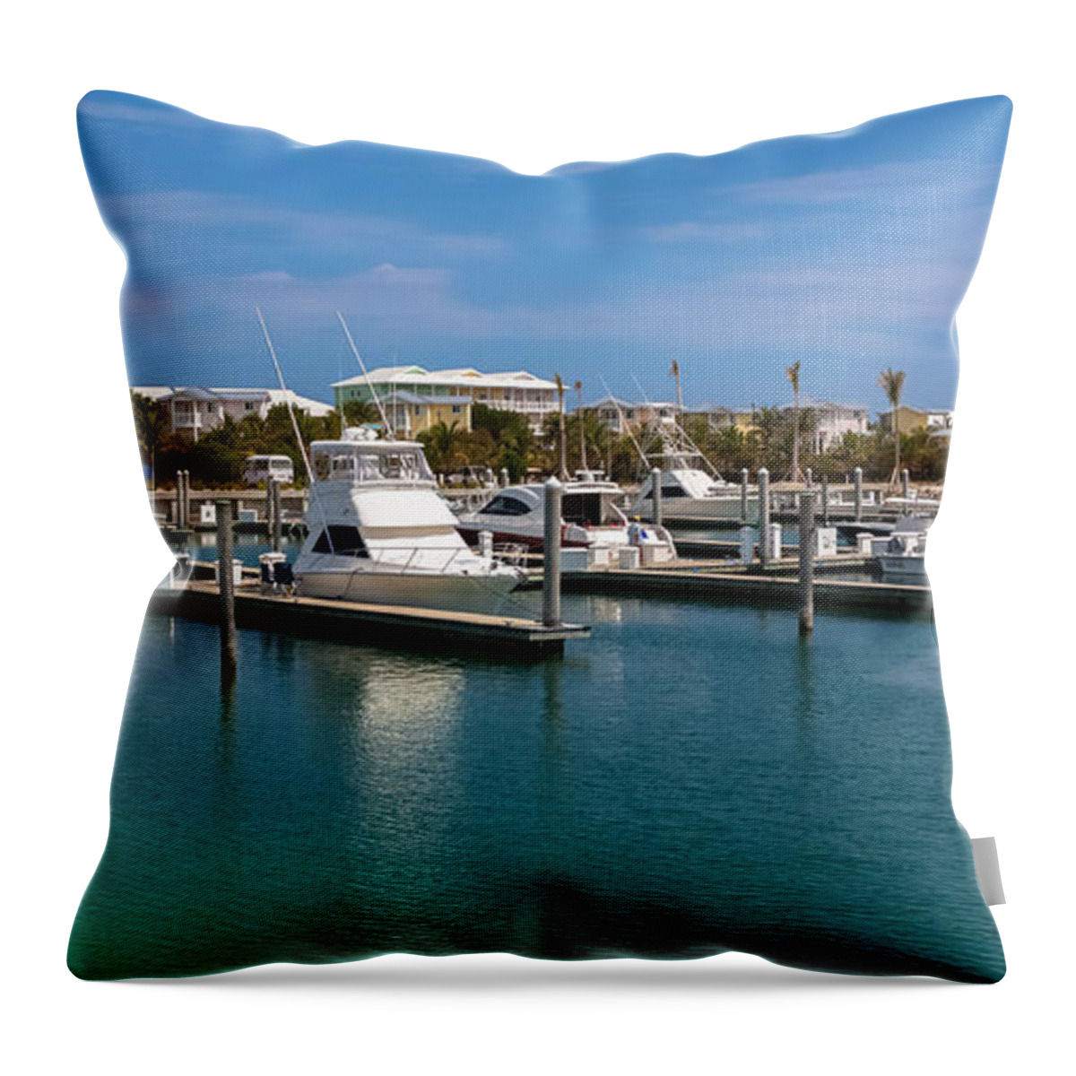Bahamas Throw Pillow featuring the photograph Bimini Bay Resort by Ed Gleichman