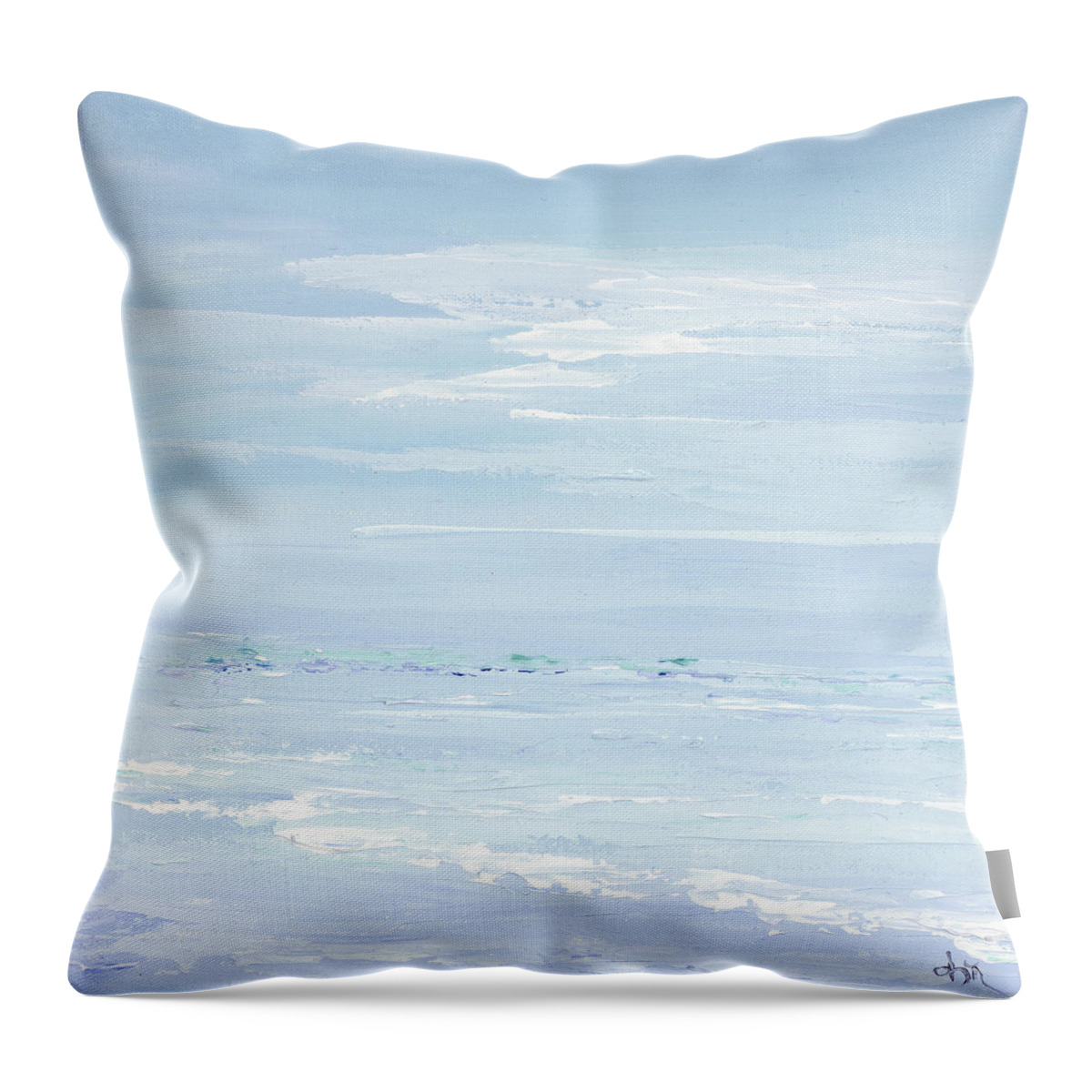 Costal Throw Pillow featuring the painting Blue Dream by Tamara Nelson