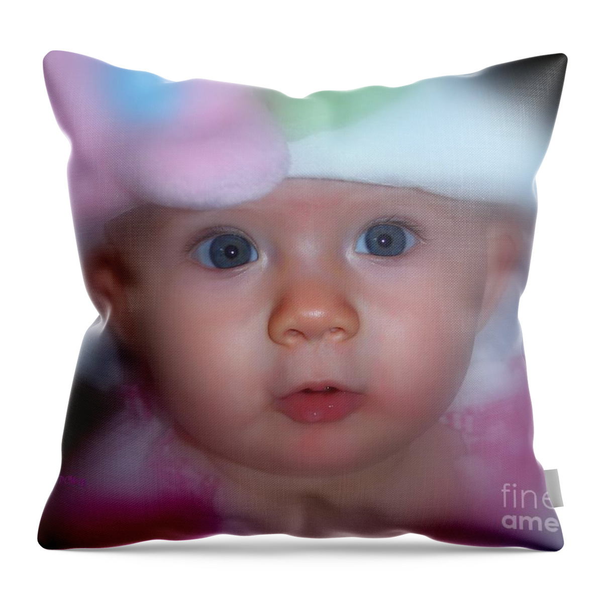 Blue Eyes Throw Pillow featuring the photograph Blue Eyes by Patrick Witz