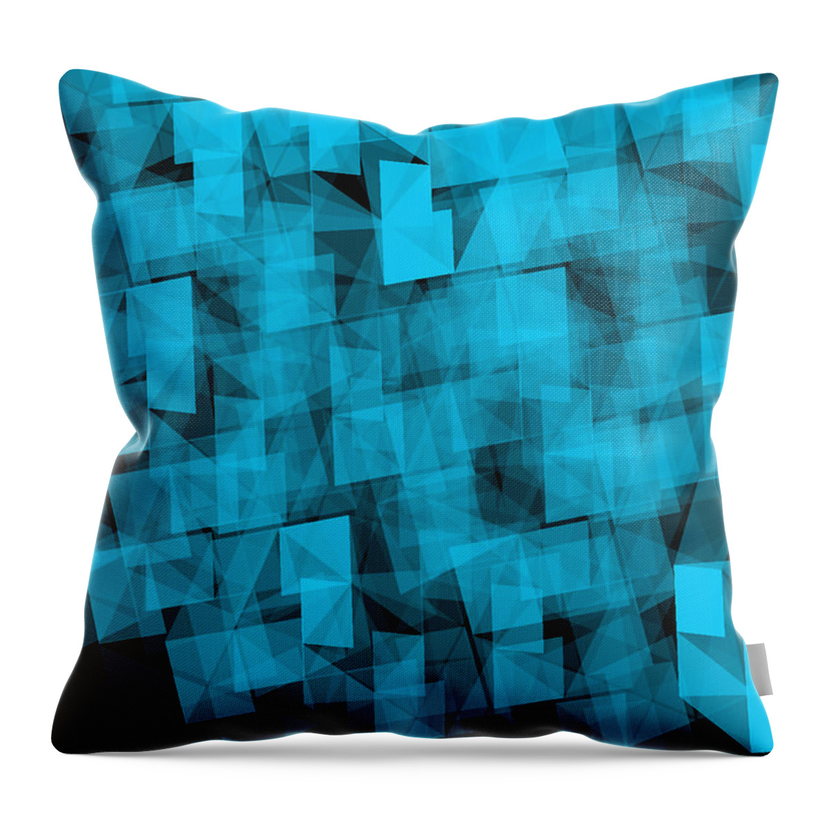 Blue Throw Pillow featuring the photograph Blue Geometric by Bonnie Bruno
