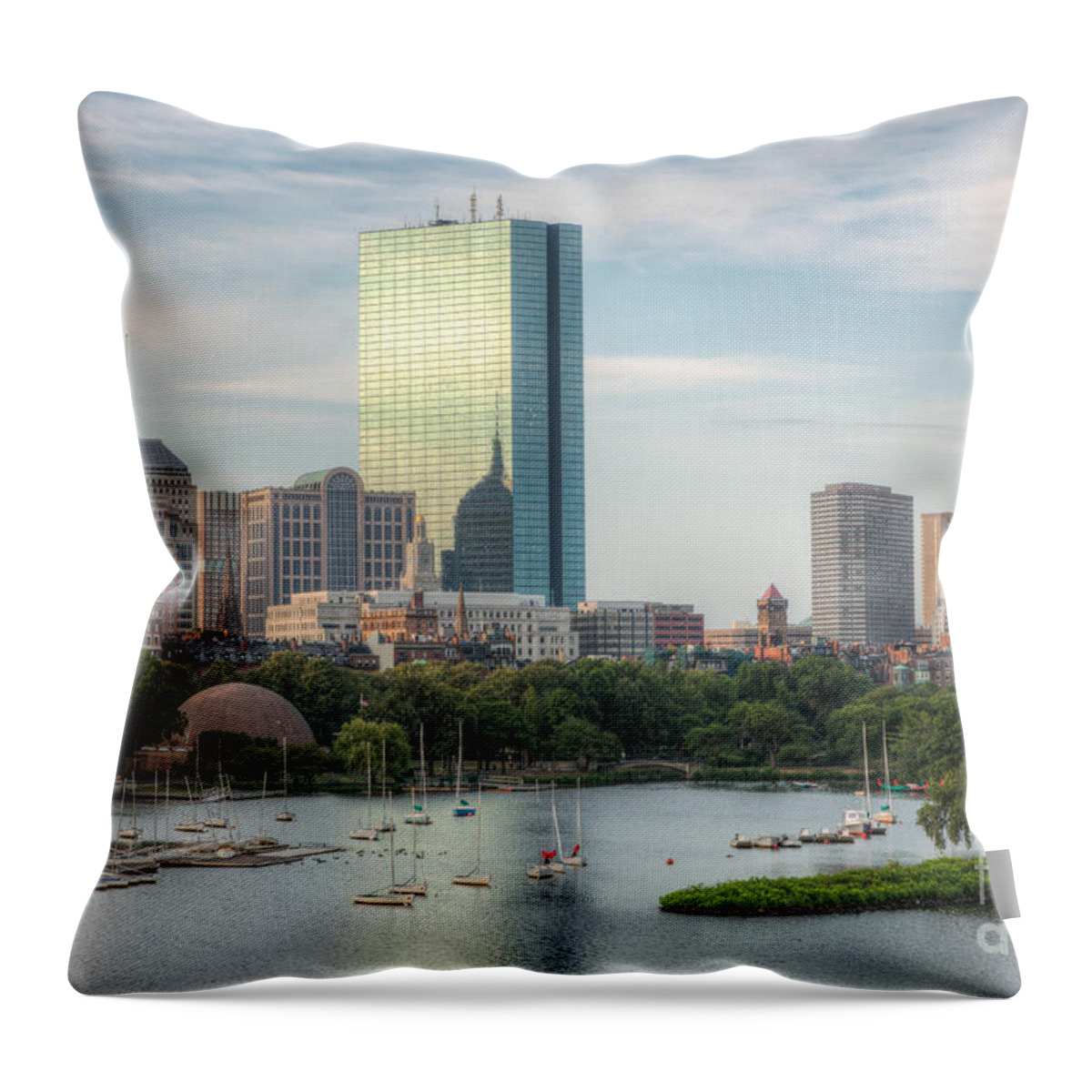 Clarence Holmes Throw Pillow featuring the photograph Boston Skyline I by Clarence Holmes
