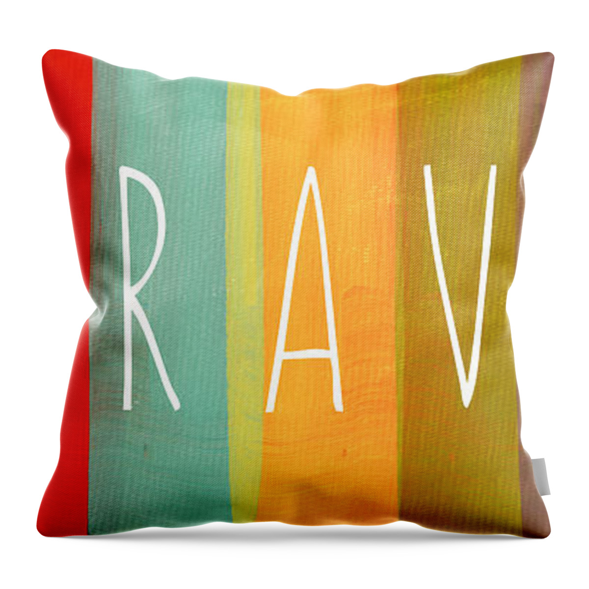 Brave Throw Pillow featuring the painting Brave by Linda Woods