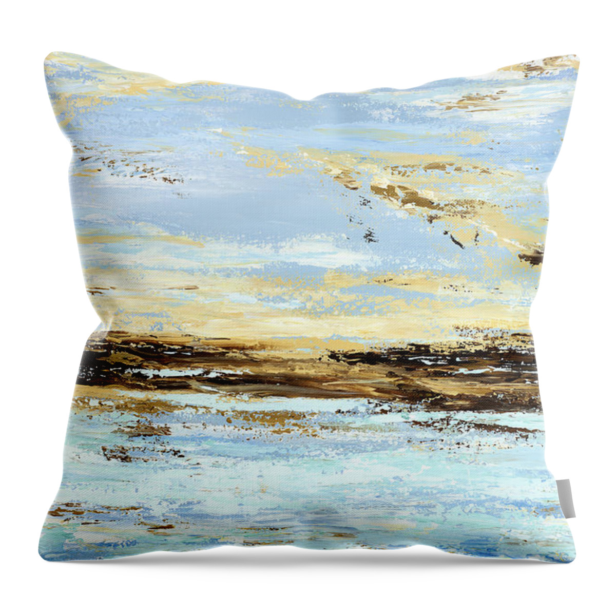 Costal Throw Pillow featuring the painting Breakwater by Tamara Nelson