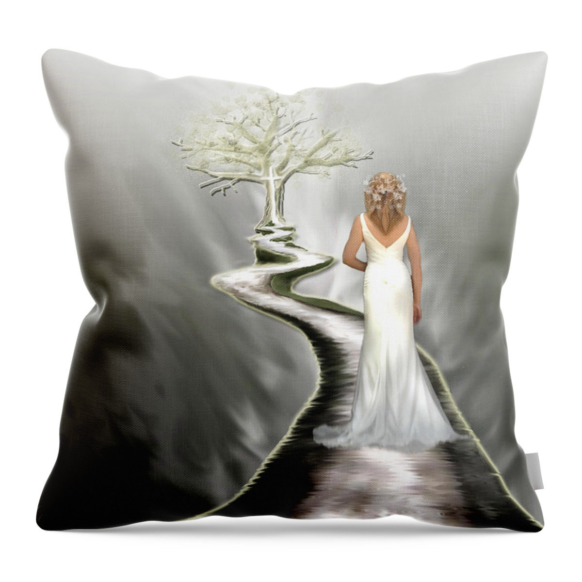Bride Of Christ Throw Pillow featuring the digital art Bride of Christ by Jennifer Page